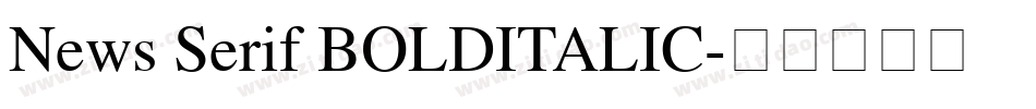 News Serif BOLDITALIC字体转换